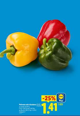 Poivrons mix tricolores