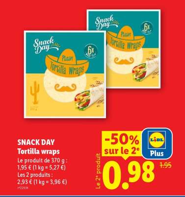 SNACK DAY Tortilla wraps