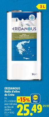 ERIDANOUS Huile d'olive de Crète