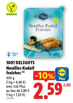 1001 DELIGHTS Nouilles Kadaif fraîches