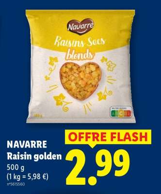 NAVARRE Raisin golden