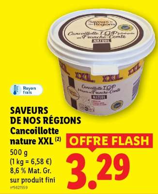 SAVEURS DE NOS RÉGIONS Cancoillotte nature XXL