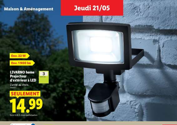 LIVARNO home Projecteur d'extérieur à LED