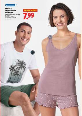 ESMARA Pyjama femme ou homme