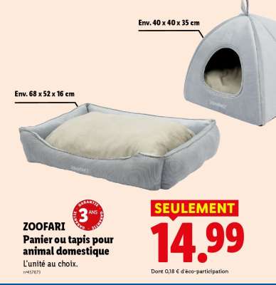 ZOOFARI Panier ou tapis pour animal domestique