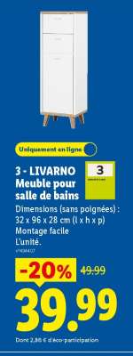 LIVARNO Meuble pour salle de bains
