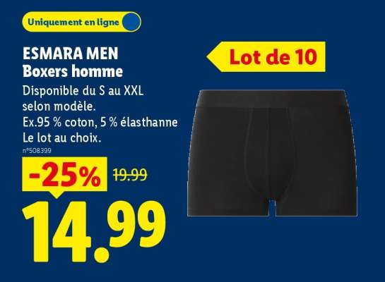 ESMARA MEN Boxers homme