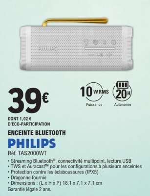 ENCEINTE BLUETOOTH PHILIPS