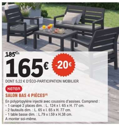 SALON BAS 4 PIÈCES