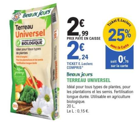 Beaux jours Terreau Universel