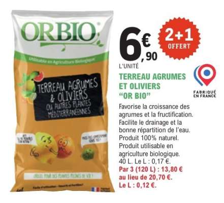 TERREAU AGRUMES ET OLIVIERS “OR BIO”