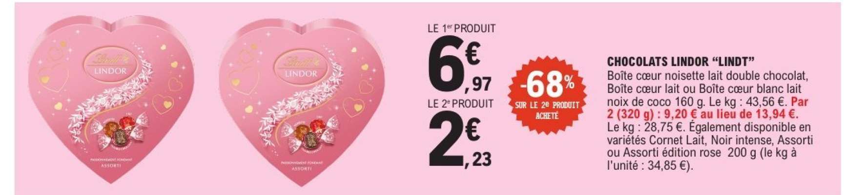 CHOCOLATS LINDOR “LINDT”
