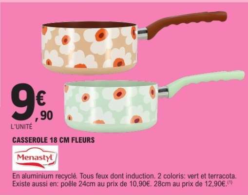CASSEROLE 18 CM FLEURS