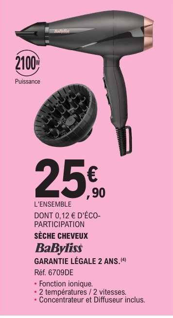 SÈCHE CHEVEUX BaByliss