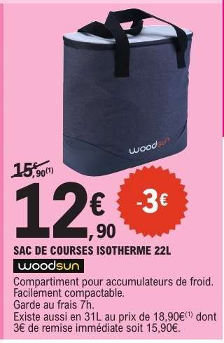 SAC DE COURSES ISOTHERME 22L