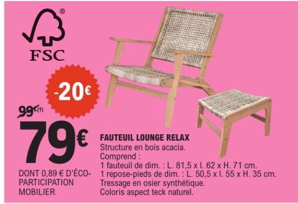 FAUTEUIL LOUNGE RELAX