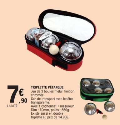 TRIPLETTE PÉTANQUE