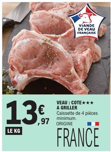 VEAU : COTE A GRILLER