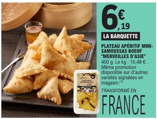PLATEAU APÉRITIF MINI-SAMOUSSAS BOEUF "MERVEILLES D'ASIE"