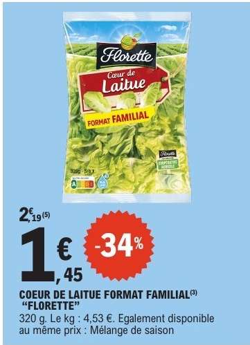 COEUR DE LAITUE FORMAT FAMILIAL "FLORETTE"