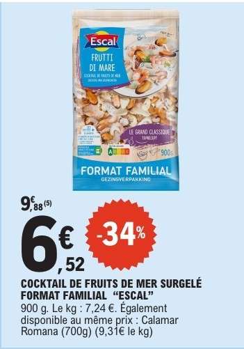 COCKTAIL DE FRUITS DE MER SURGELÉ FORMAT FAMILIAL “ESCAL”