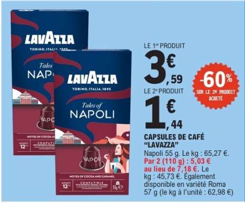 CAPSULES DE CAFÉ "LAVAZZA"