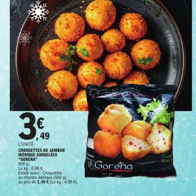 CROQUETTES AU JAMBON IBÉRIQUE SURGELÉES 'GORENA'