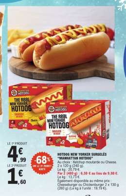 HOTDOG NEW YORKER SURGELÉS “MANHATTAN HOTDOG”