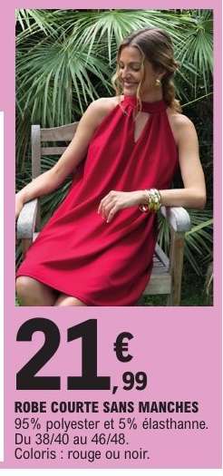ROBE COURTE SANS MANCHES