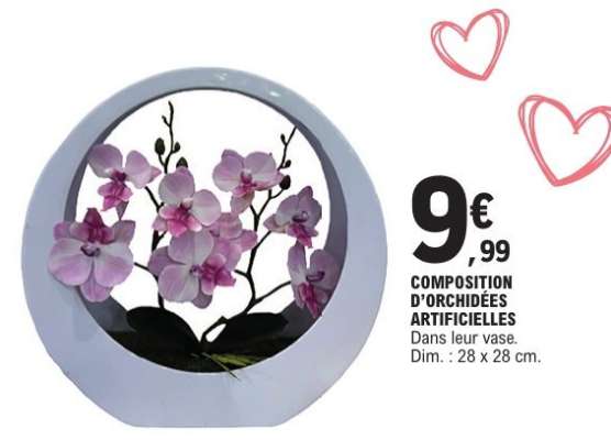COMPOSITION D'ORCHIDÉES ARTIFICIELLES