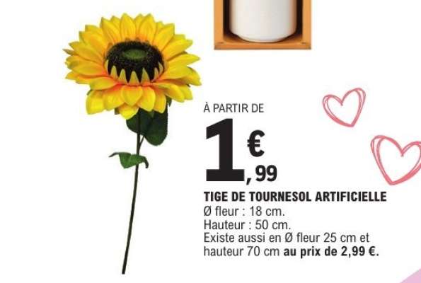 TIGE DE TOURNESOL ARTIFICIELLE