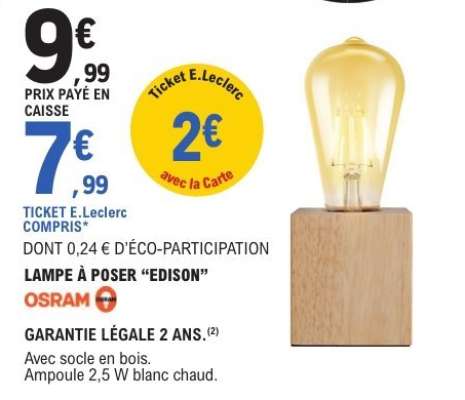 LAMPE À POSER “EDISON”