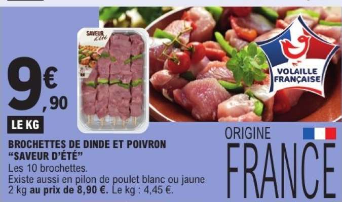 BROCHETTES DE DINDE ET POIVRON “SAVEUR D’ÉTÉ”