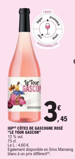 IGP CÔTES DE GASCOGNE ROSÉ “LE TOUR GASCON”