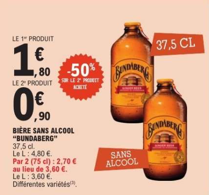 BIÈRE SANS ALCOOL “BUNDABERG”