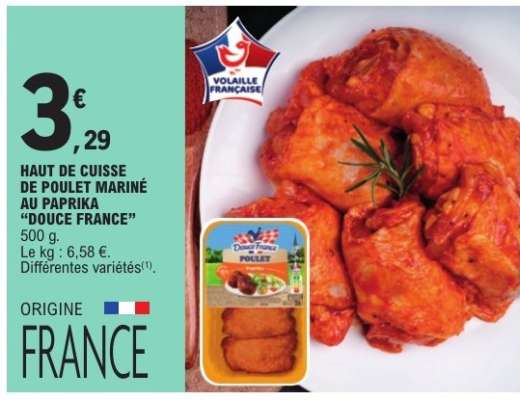 HAUT DE CUISSE DE POULET MARINÉ AU PAPRIKA “DOUCE FRANCE”