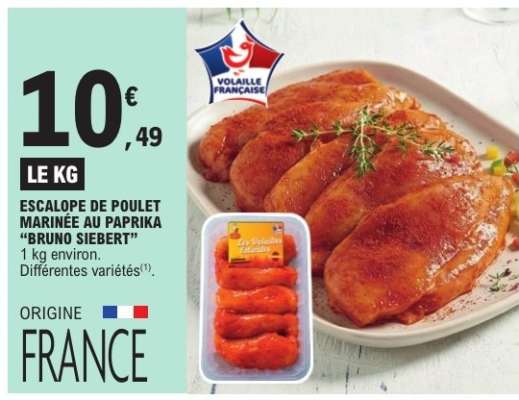 Escalope de poulet marinée au paprika "Bruno Siebert"