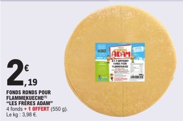 FONDS RONDS POUR FLAMMEKUECHE "LES FRÈRES ADAM"