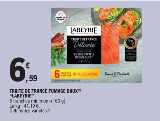 TRUITE DE FRANCE FUMAGE DOUX “LABEYRIE”