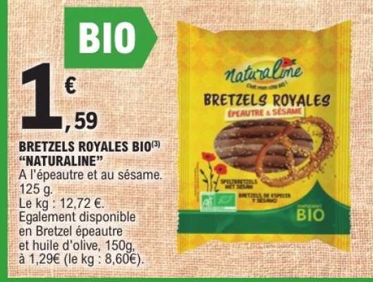 BRETZELS ROYALES BIO "NATURALINE"