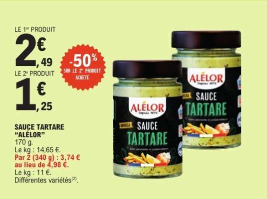 SAUCE TARTARE "ALÉLOR"