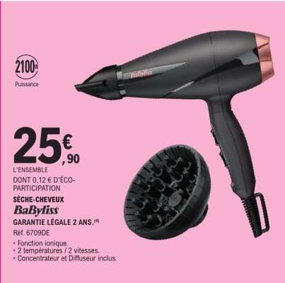 SÈCHE CHEVEUX BaByliss