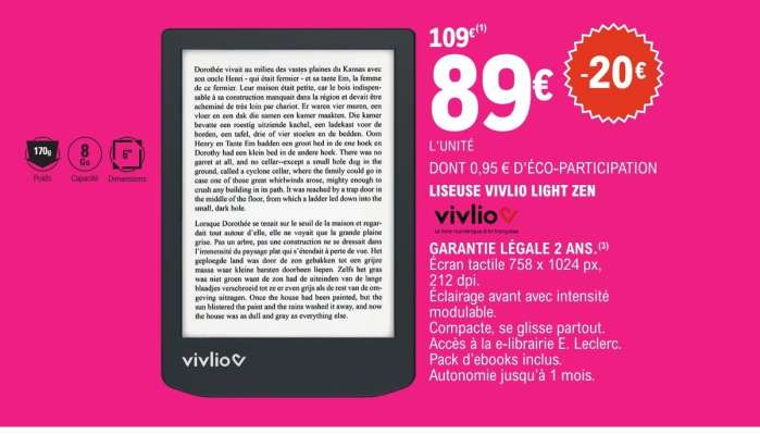 LISEUSE VIVLIO LIGHT ZEN