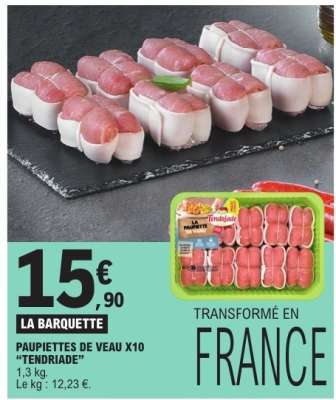 PAUPIETTES DE VEAU X10 “TENDRIADE”