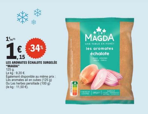 LES AROMATES ÉCHALOTE SURGELÉE “MAGDA”