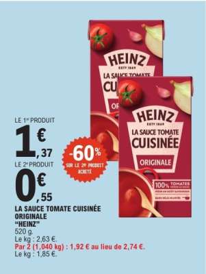 La Sauce Tomate Cuisinée Originale 'Heinz'