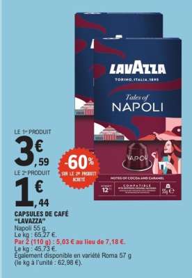 CAPSULES DE CAFÉ "LAVAZZA"