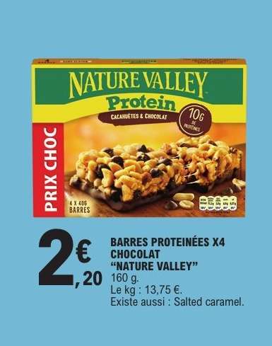 BARRES PROTÉINÉES X4 CHOCOLAT “NATURE VALLEY”