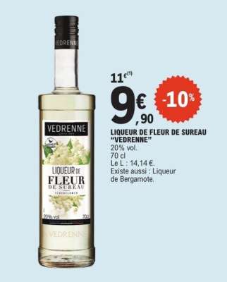 LIQUEUR DE FLEUR DE SUREAU “VEDRENNE”
