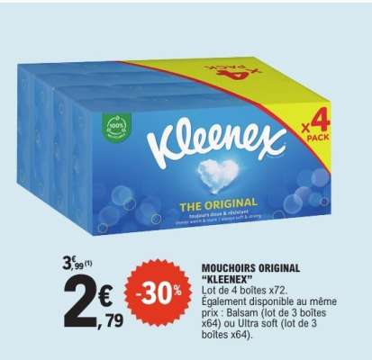 MOUCHOIRS ORIGINAL “KLEENEX”